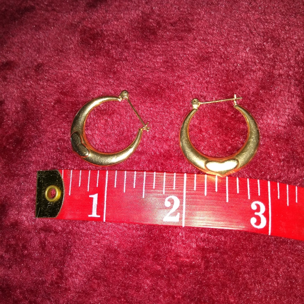 14k Heart Earrings